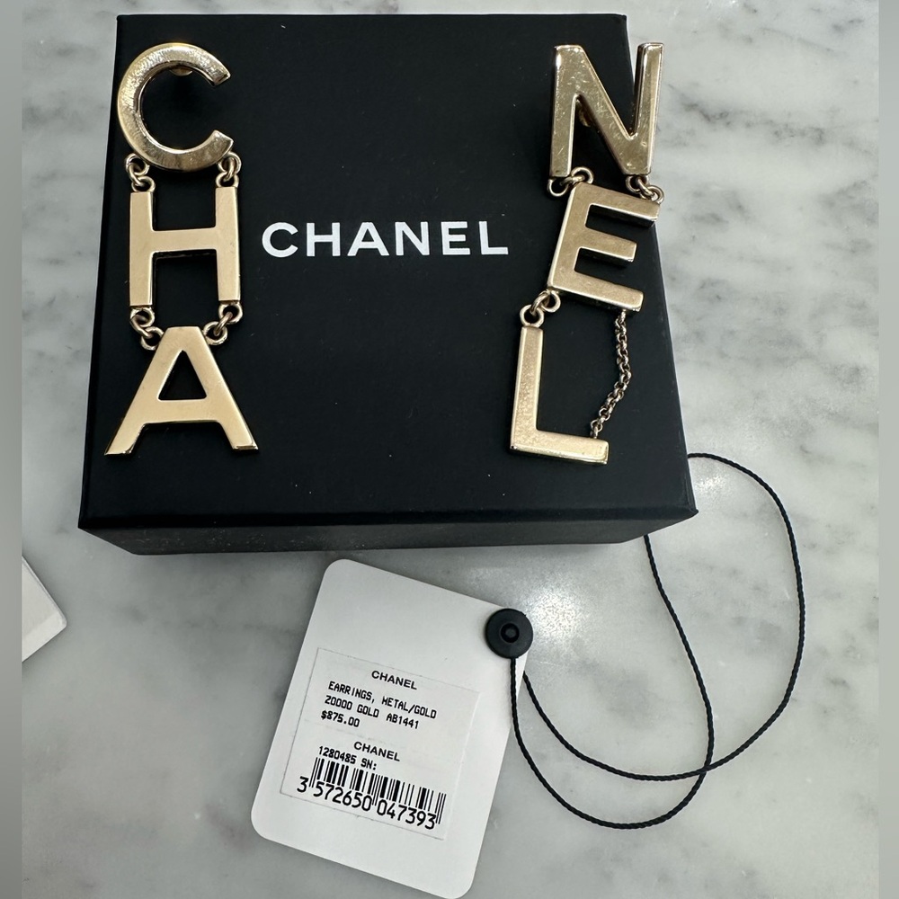 Chanel gold earrings